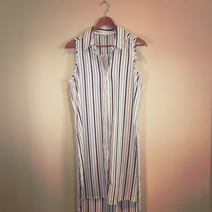 Spence sleeveless stripped tunic